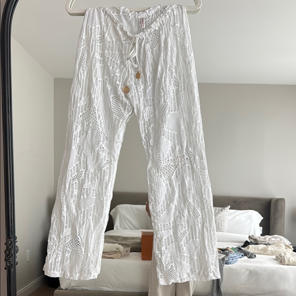 White Cover-up Pants